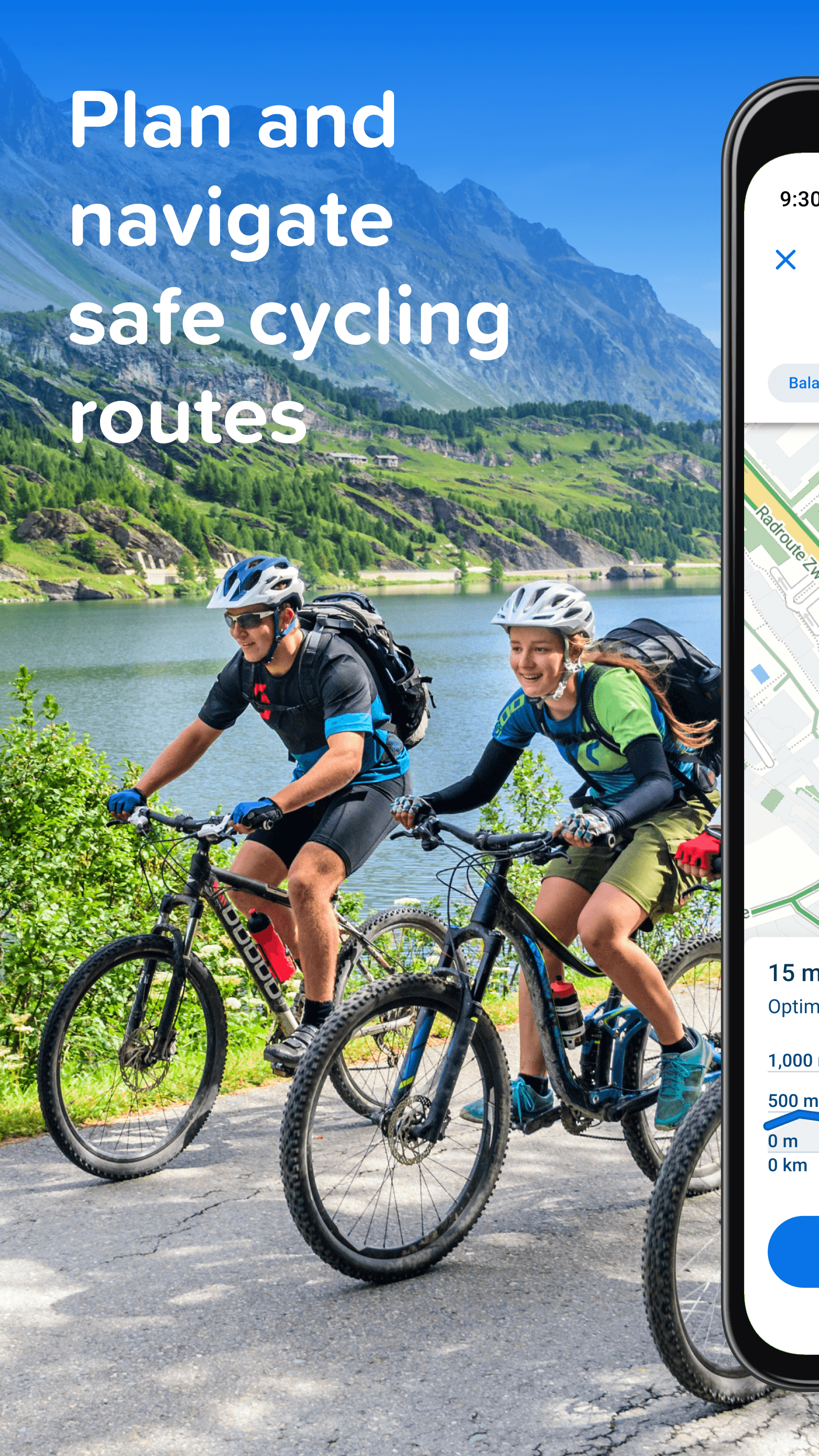 Plan and navigate safe cycling routes